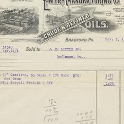 Emery Manufacturing Co.. Bill