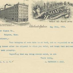J. Eavenson & Sons. Letter