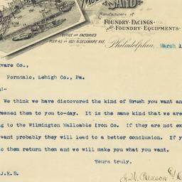 J. W. Paxson & Co.. Letter