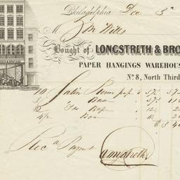 Longstreth & Brother. Bill