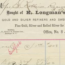 R. Longman's Sons. Bill