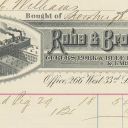 Rohe & Brother. Bill
