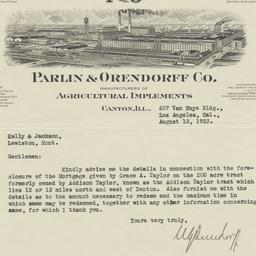 Parlin & Orendorff Co.....