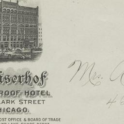 Kaiserhof. Envelope