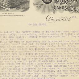 Geo. P. Bent. Letter