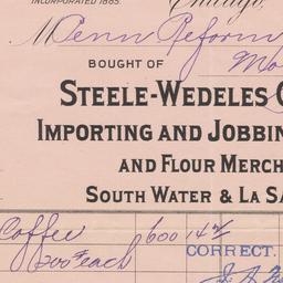 Steele-Wedeles Company. Bill