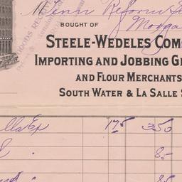 Steele-Wedeles Company. Bill
