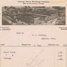 Harris Brothers Company. Bill