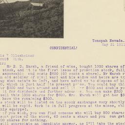 Buckeye Mines. Letter