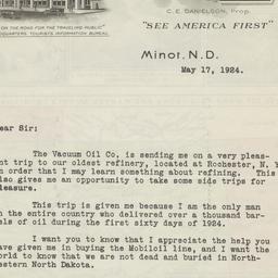Grand Hotel. Letter
