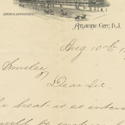 Haddon Hall. Letter