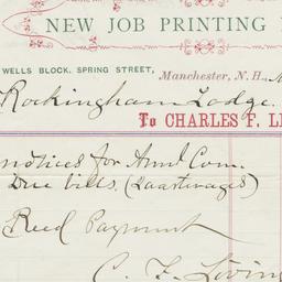 C. F. Livingston's Job ...