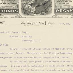 Cornish Co.. Letter