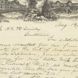 Anderson & Price. Letter