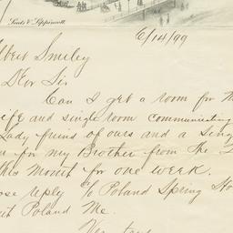 Haddon Hall. Letter