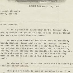Montgomery Ward. Letter
