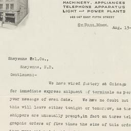 St. Paul Electric Co.. Letter