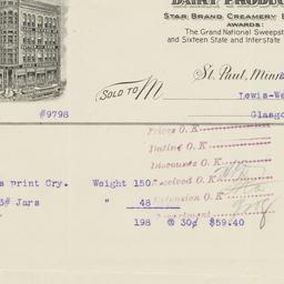 Milton Dairy Company. Bill