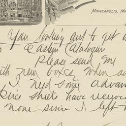 West Hotel. Letter