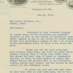 Carnie-Goudie Mfg. Co.. Letter
