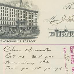 Southern Hotel Company. Bill