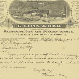 G. Elias & Bro.. Letter
