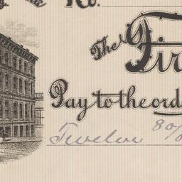 First National Bank. Check