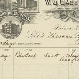 W. G. Gage & Co.. Bill