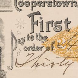 First National Bank. Check