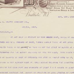 Buffalo Forge Co.. Letter