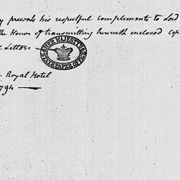 [Document, 1794 June 18]