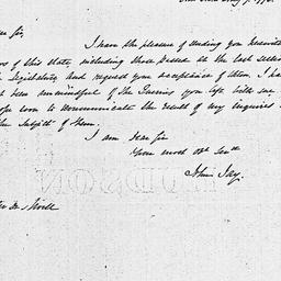 [Document, 1796 August 09]