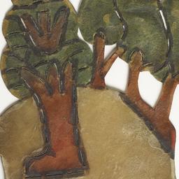 Turkish Shadow Puppet Of Trees