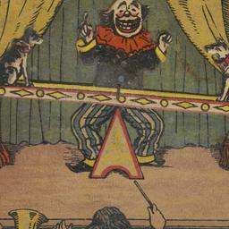 Clown With Two Dogs On See-...