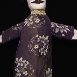 Male Hand Puppet With Purpl...