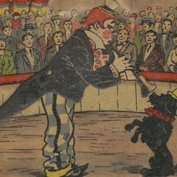 Clown Musician And Dog Pantin