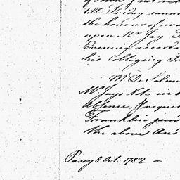 [Document, 1782 October 08]