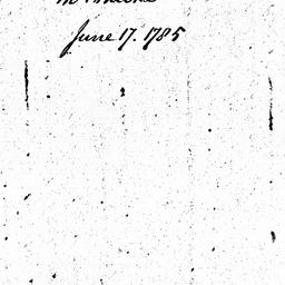 [Document, 1785 June 17]