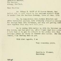 Letter: 1936 November 19