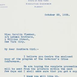 Letter: 1935 October 23