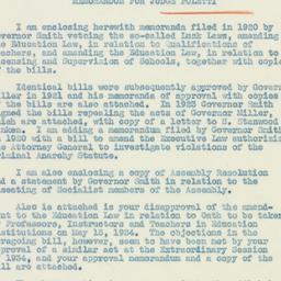 Memorandum: 1938 March 22