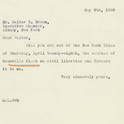 Letter: 1938 May 8