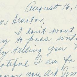 Letter: 1950 August 16