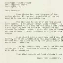Letter: 1946 November 8