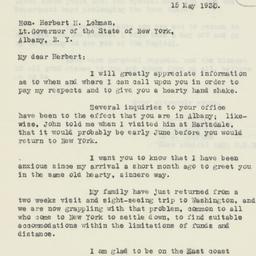 Letter: 1930 May 15