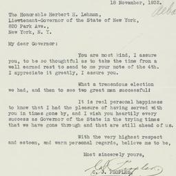 Letter: 1932 November 18