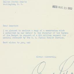 Letter: 1950 August 24