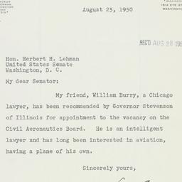 Letter: 1950 August 25