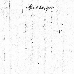[Document, 1785 April 28]