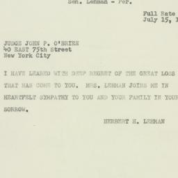 Telegram: 1950 July 15